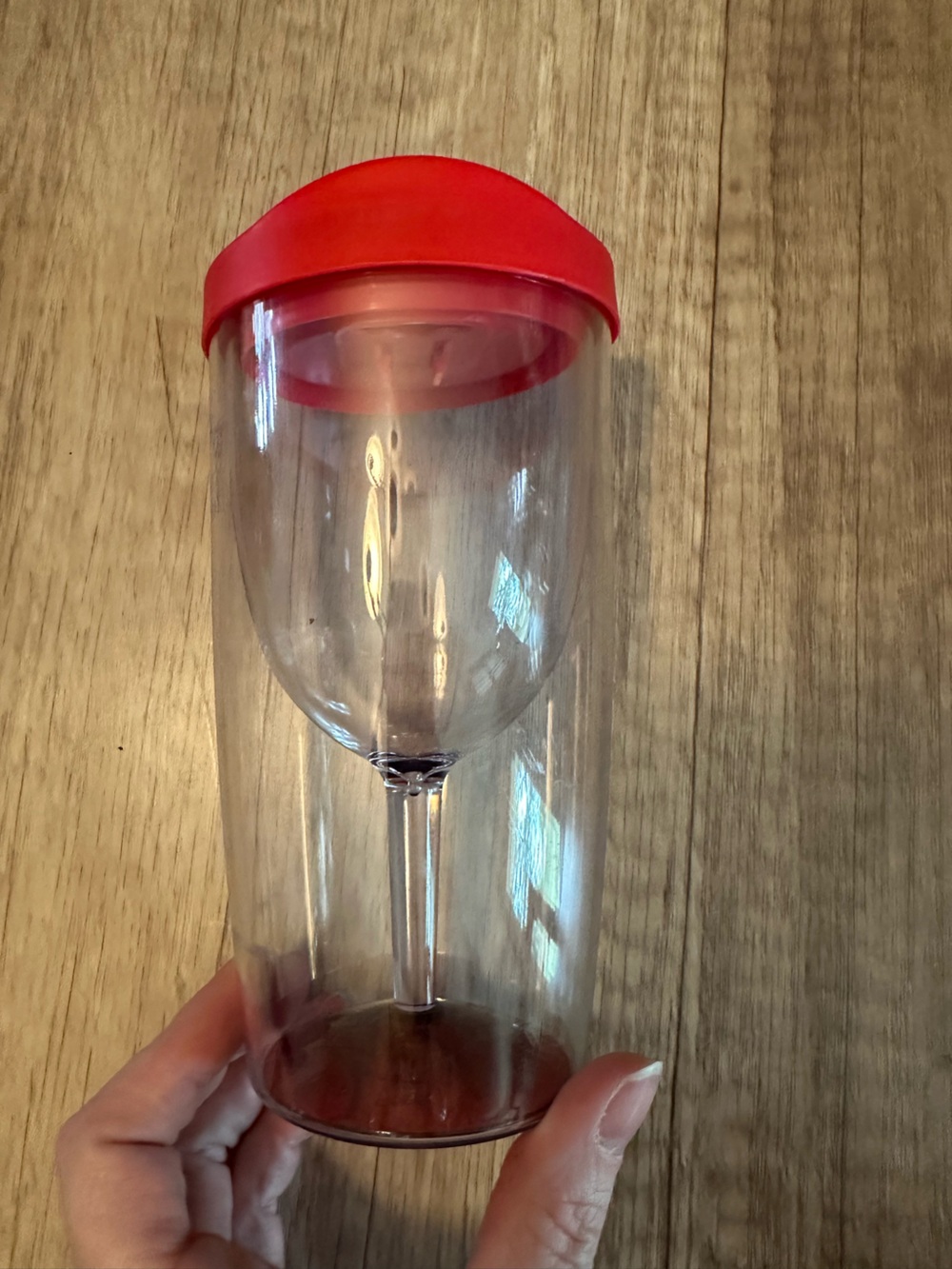 Red Tumbler with Lid - Unbranded. Like new.